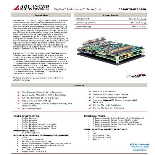 Advanced motion controls dzsantu 020b200