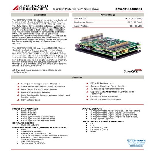 Advanced motion controls dzsantu 040b080