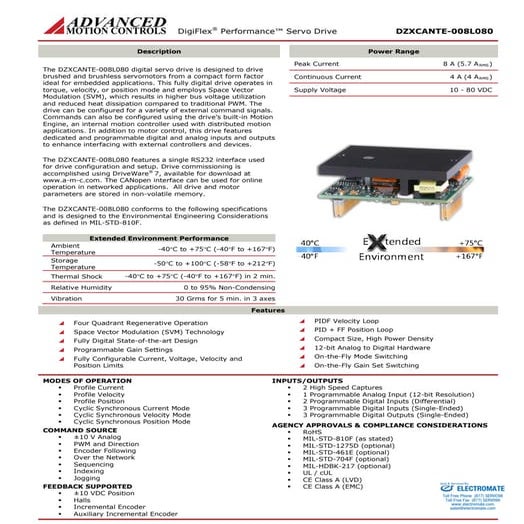 Advanced motion controls dzxcante 008l080