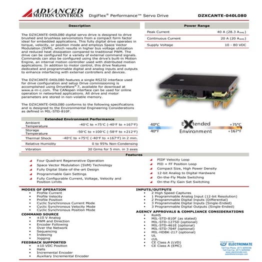 Advanced motion controls dzxcante 040l080