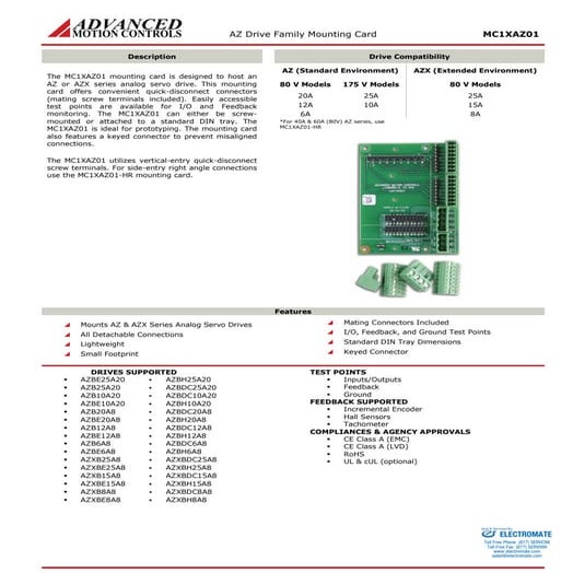 Advanced motion controls mc1xaz01