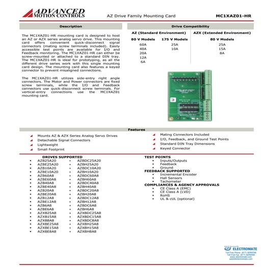Advanced motion controls mc1xaz01 hr