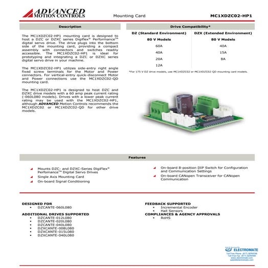 Advanced motion controls mc1xdzc02 hp1