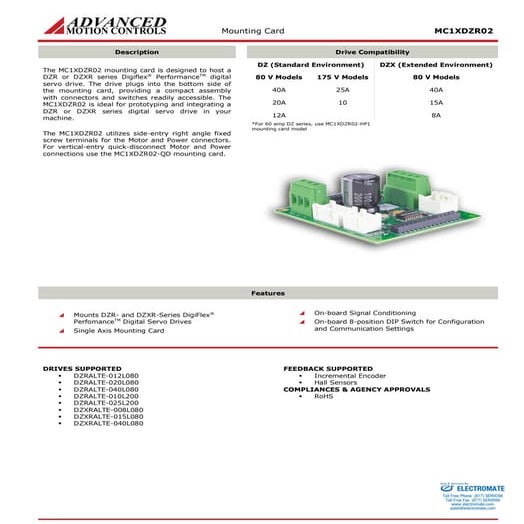 Advanced motion controls mc1xdzr02