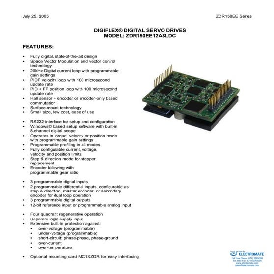 Advanced motion controls mc1xzdr