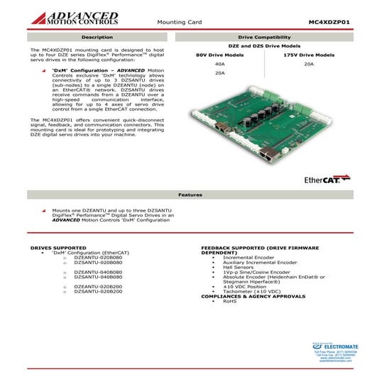 Advanced motion controls mc4xdzp01
