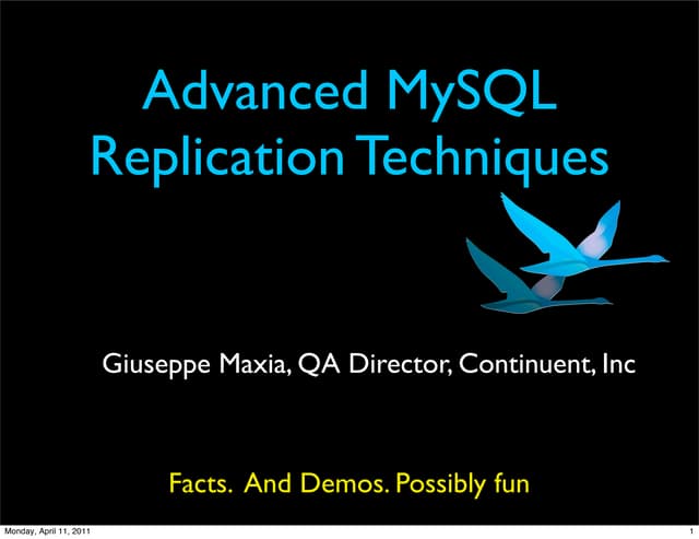 Advanced mysql replication techniques