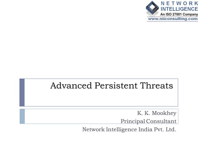 Advanced persistent threats