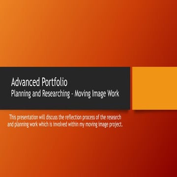 Advanced portfolio   research and planning