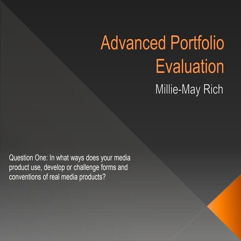 Advanced portfolio evaluation 1