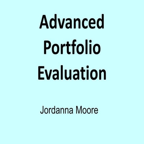 Advanced portfolio evaluation