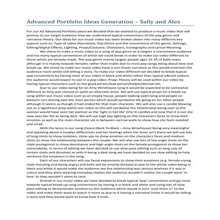 Advanced portfolio ideas generation report