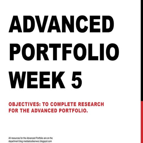 Advanced portfolio week 5