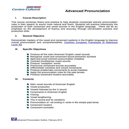 Advanced pronunciation | PDF