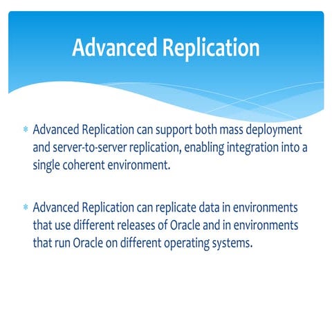 Advanced replication @ SlideShare