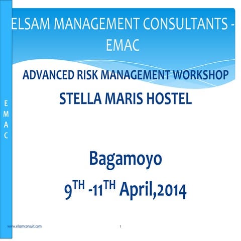 Advanced Risk Management - Elsam Management Consultants