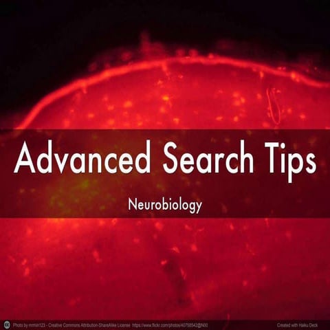 Advanced search tips: Neurobiology of Learning