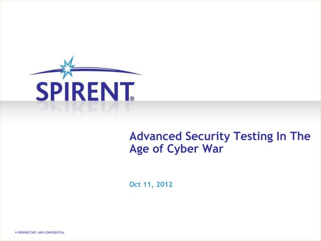 Advanced Security Testing in the Age of Cyber War