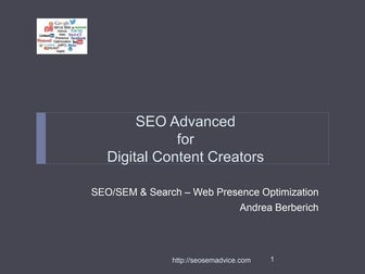 Advanced SEO - Digital Content Creators