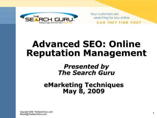 Advanced Seo Reputation Mngmnt