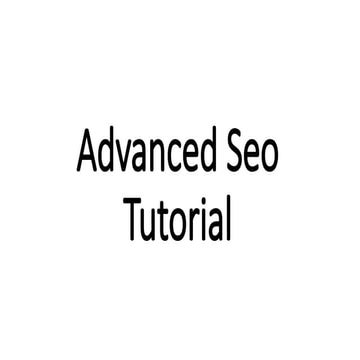 Advanced search engine presentation - ppt