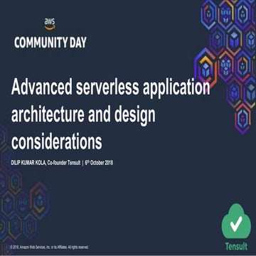 Advanced serverless application architecture and design considerations