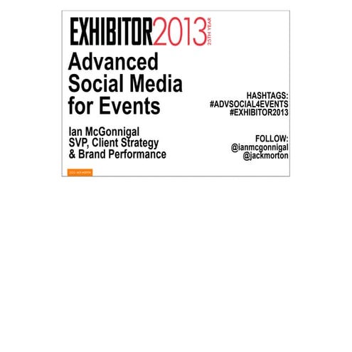 Advanced social media for events