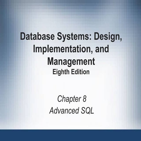 Advanced sql | PPT