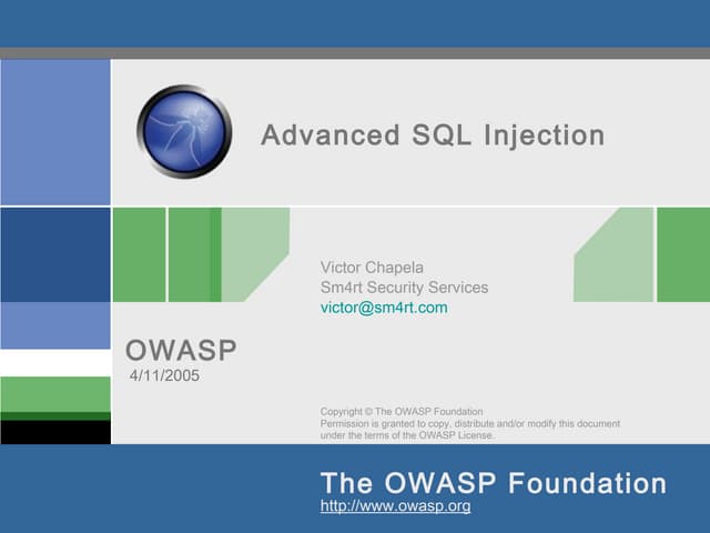 Advanced sql injection 2
