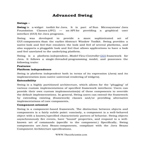 Advanced swing | PDF