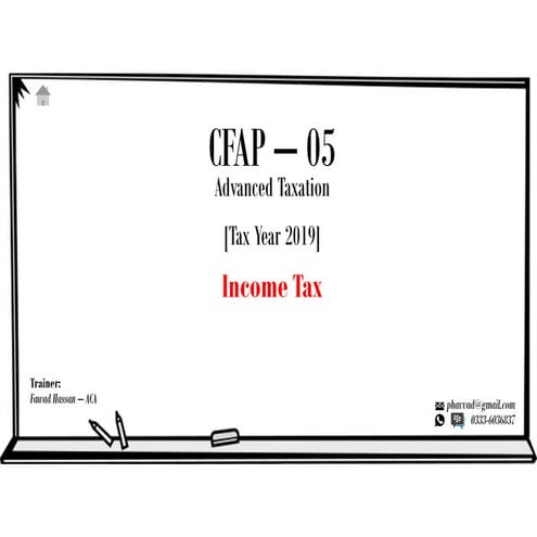 Advanced taxation (TY2019) pakistan