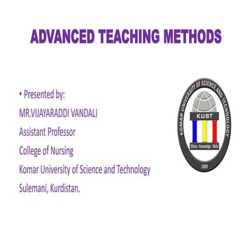 Advanced Teaching Methods