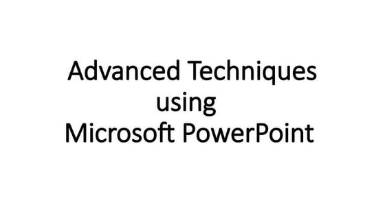 Advanced presentation skills | PPT