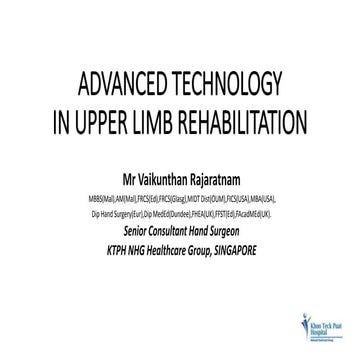 Advanced technology in Rehabilitation