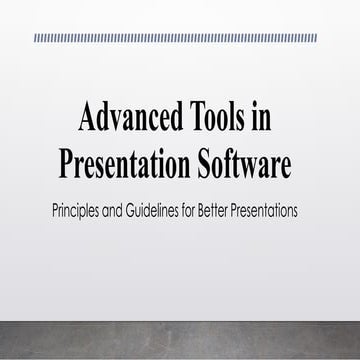 Advanced presentation skills | PPTX