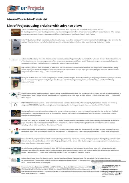 Advanced View Arduino Projects List Use Arduino For Projects Pdf Advanced View Arduino Projects List Use Arduino For Projects Pdf