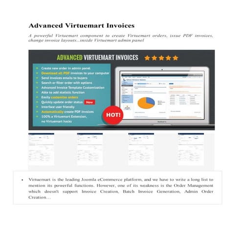 Advanced virtuemart invoices