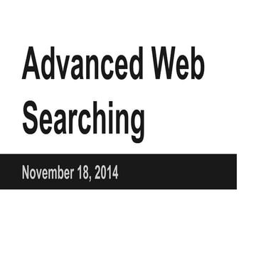 Advanced web searching