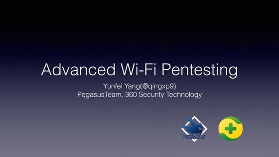 Advanced Wi-Fi pentesting