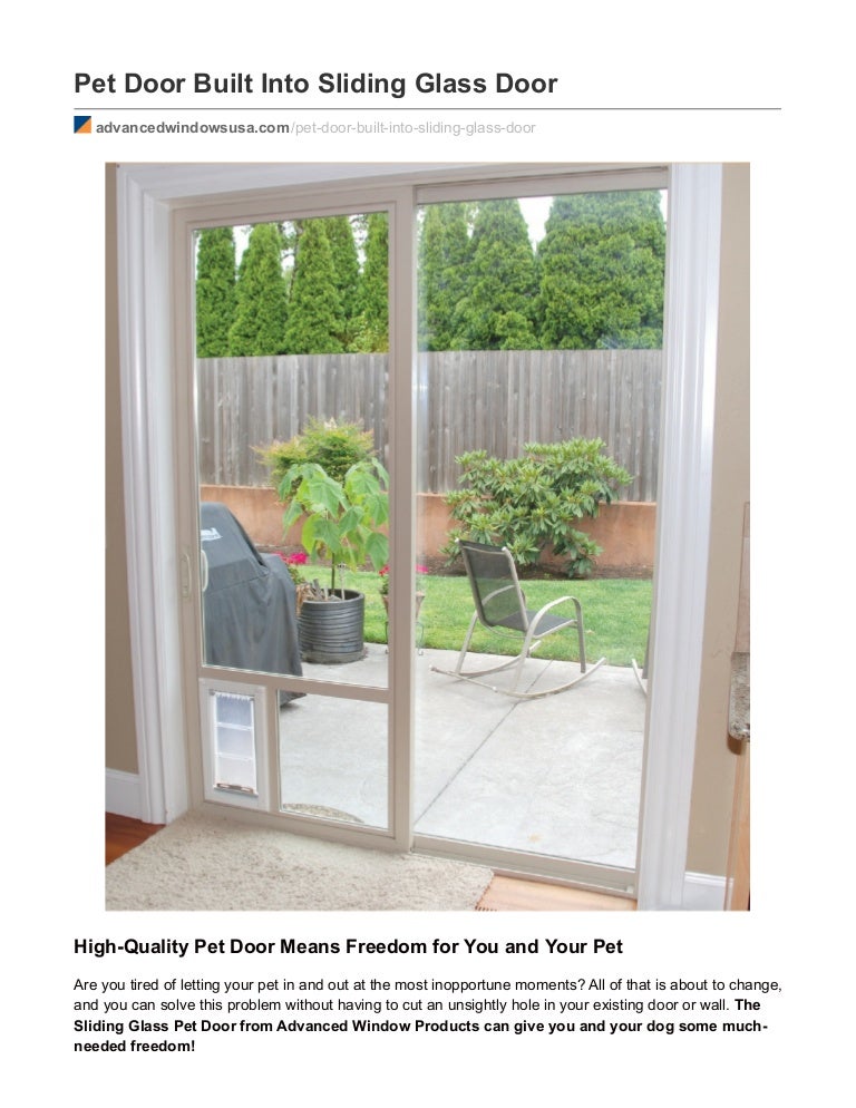 Sliding Glass Pet Doors From Advanced Window Products