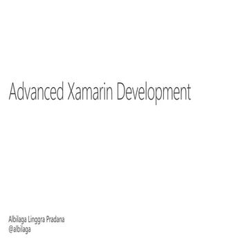 Advanced xamarin development