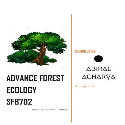 Advance Forest ecology 