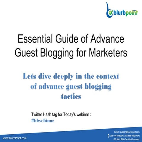 Essential Guide of Advance Guest Blogging for Marketers