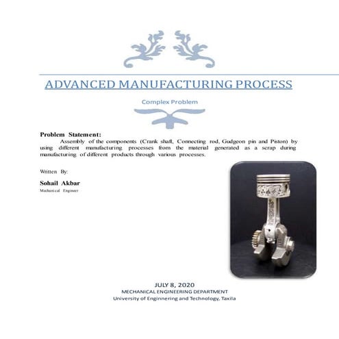 Advance manufacturing report