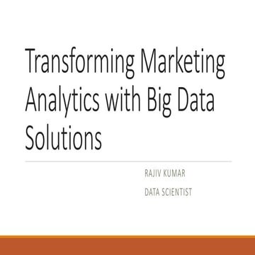 Advance marketing analytics