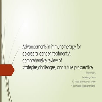 Advancements in immunotherapy for colorectal cancer treatment.pptx