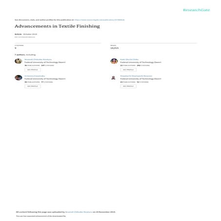 advanced Textile Finishing production  book