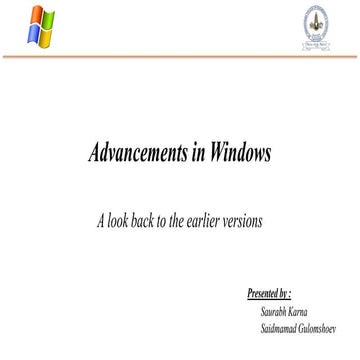 Advancements in Windows OS 