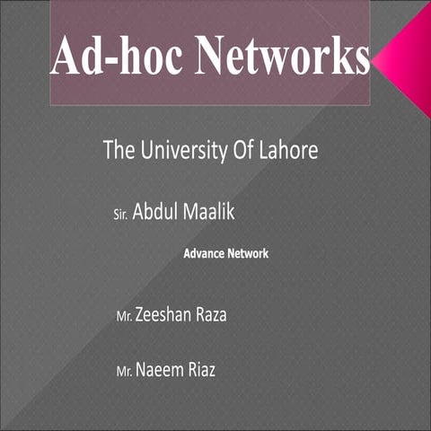 Introduction to Advance Network By Bilal Azam