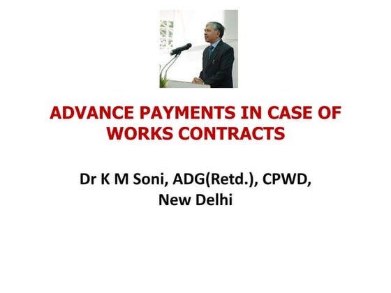 Modelling Advance Payments & Retentions In Construction Contracts | PPT